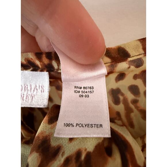 VTG y2k Victoria's Secret Pink Label Swim Cover Pants Sheer Cheetah Print Tie - Picture 3 of 7